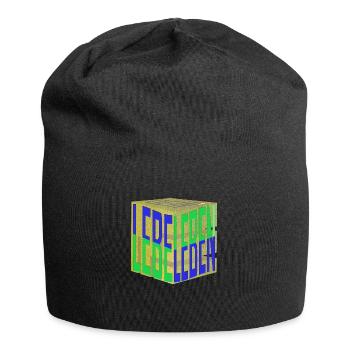 Lebe Dein Leben - Würfel - Jersey-Beanie - Schwarz - Vorne