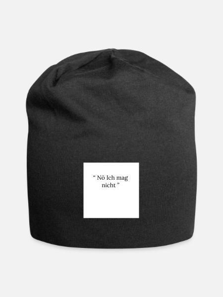 Nö - Jersey-Beanie - Schwarz