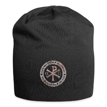 Symbole début fin Alpha Oméga Dieu Chrétien - Bonnet en jersey - noir - Devant