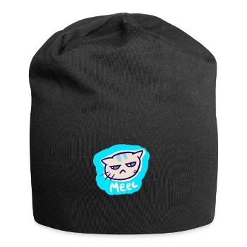 What's wrong with this cat? - Jersey Beanie - black - Front
