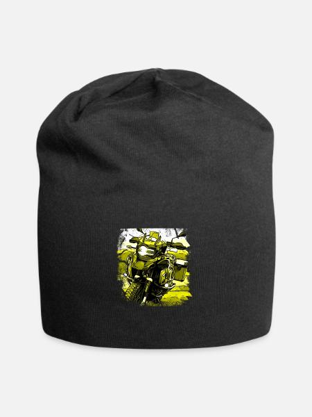 Motorrad GS black gelb - Jersey-Beanie - Schwarz