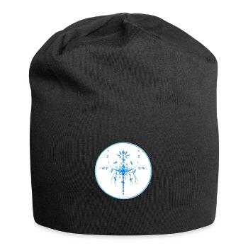 Mystique Collection ~ light blue ~ n°4 - Jersey Beanie - black - Front