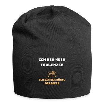 Ich bin kein Faulenzer ich bin König des Sofas - Jersey-Beanie - Schwarz - Vorne
