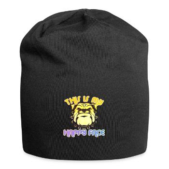 Visage en colère visage en colère chien suédois suédois en colère - Bonnet en jersey - noir - Devant