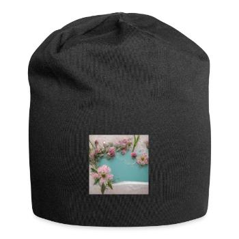 Fleurs dans la baignoire Pink Beautiful III - Bonnet en jersey - noir - Devant