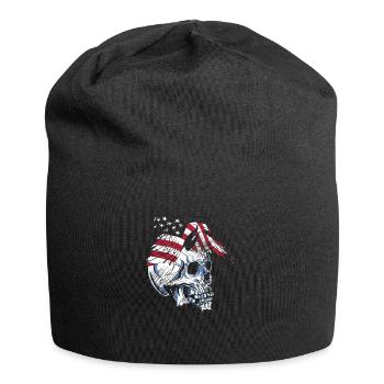 skull eagle - Jersey-Beanie - Schwarz - Vorne