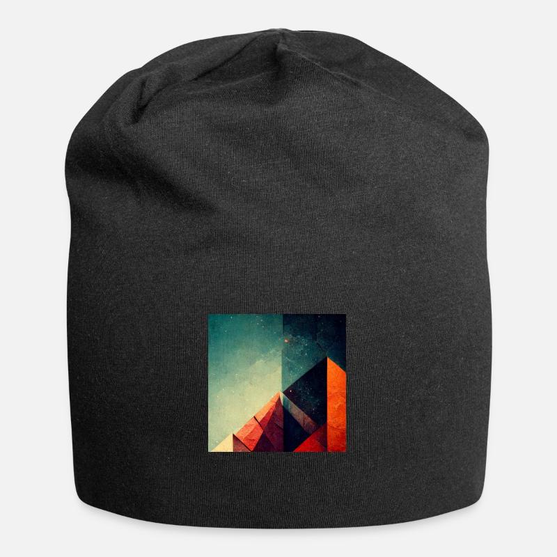 Pyramides dans le cosmos - Bonnet en jersey - noir