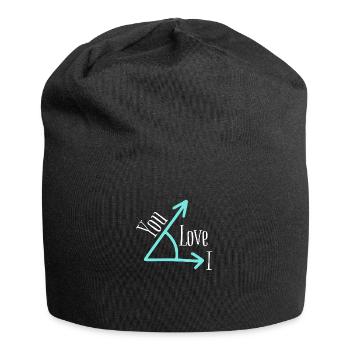 I love you - Jersey-Beanie - Schwarz - Vorne