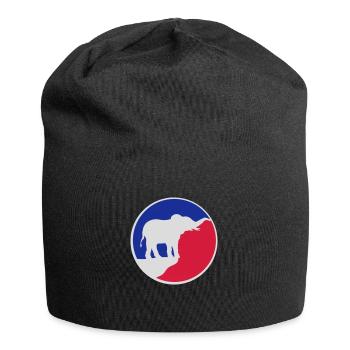 Elephant Silhouette Cliff Moon - Bonnet en jersey - noir - Devant