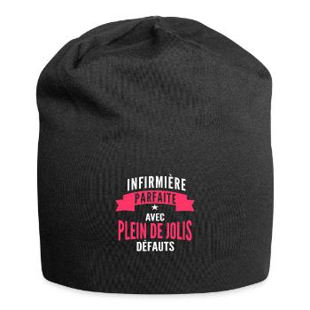 infirmière parfaite / humour infirmière - Bonnet en jersey - noir - Devant