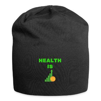 Health wealth - Jersey Beanie - black - Front