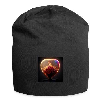 Herz Love Abstract Collection 3 - Jersey-Beanie - Schwarz - Vorne