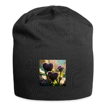 Herz Love Abstract Collection 4 - Jersey-Beanie - Schwarz - Vorne