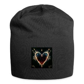 Herz Love Abstract Collection 22 - Jersey-Beanie - Schwarz - Vorne