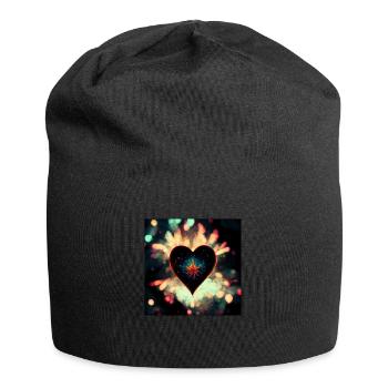 Herz Love Abstract Collection 24 - Jersey-Beanie - Schwarz - Vorne