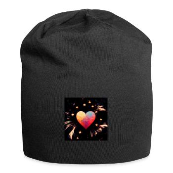 Herz Love Abstract Collection 27 - Jersey-Beanie - Schwarz - Vorne