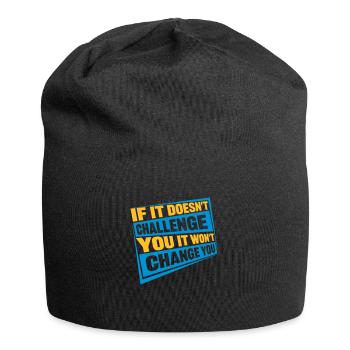 Workout Fitness Motivation Quote - Jersey Beanie - black - Front