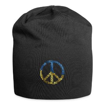 Ukraine Friedenszeichen Ukraine Frieden Ukraine - Jersey-Beanie - Schwarz - Vorne