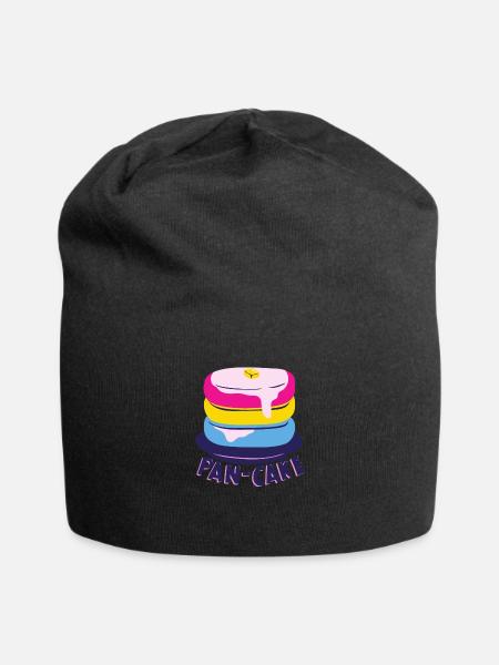 Pansexual Pfanne - Kuchen - Jersey-Beanie - Schwarz