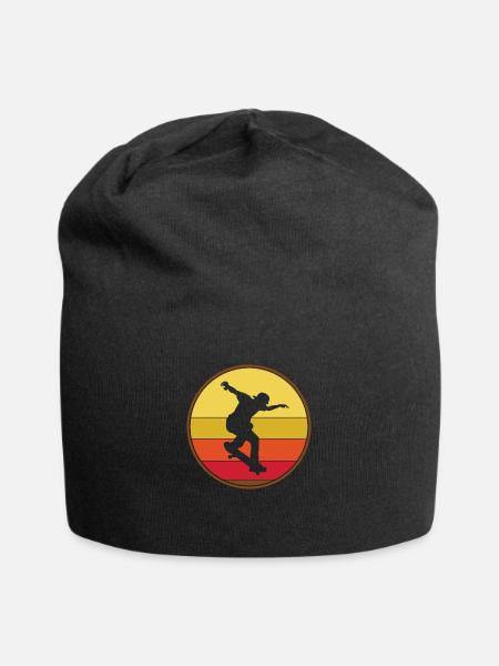 Skateboarder Skateboard Skater - Jersey-Beanie - Schwarz