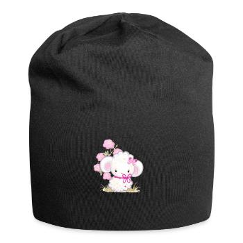 Animaux style doux - Bonnet en jersey - noir - Devant
