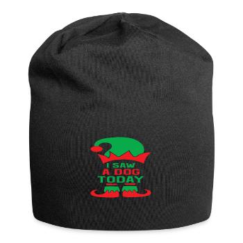 J’ai vu un chien aujourd’hui - Bonnet en jersey - noir - Devant