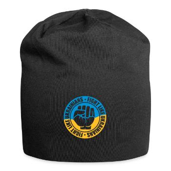 fight like ukrainians quote - Jersey Beanie - black - Front