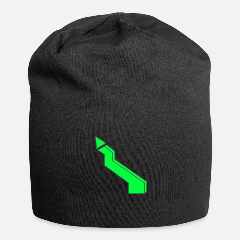 Blitz grün - Jersey-Beanie - Schwarz