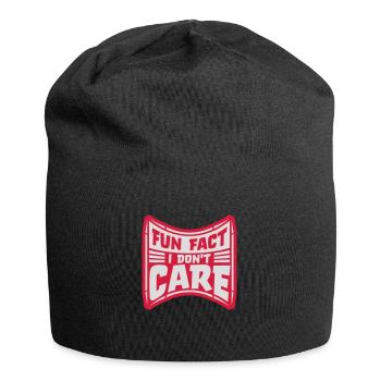 I don't care fact - Jersey Beanie - black - Front