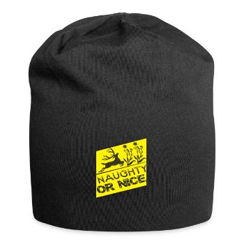 Naughty or Nice - Jersey Beanie - black - Front