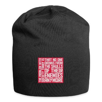 drinks from enemies skulls - Jersey Beanie - black - Front