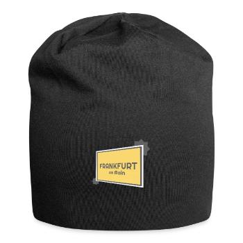 Frankfurt am Main Ortsschild - modern grey - Jersey-Beanie - Schwarz - Vorne