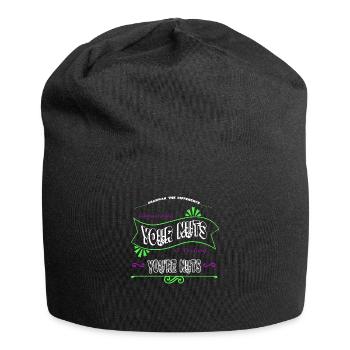 blagues écriture créative blogger cool génial - Bonnet en jersey - noir - Devant