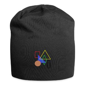 Formes de base Géométrie Formes géométriques Motifs - Bonnet en jersey - noir - Devant