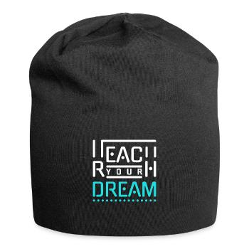 Greifen Sie nach Ihren Träumen - Jersey-Beanie - Schwarz - Vorne