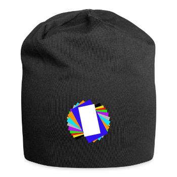 farbiges verschachteln - Jersey-Beanie - Schwarz - Vorne