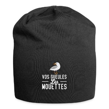 Vos gueules les mouettes - Bonnet en jersey - noir - Devant