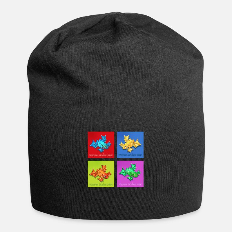 Poison dart frog - Jersey Beanie - black