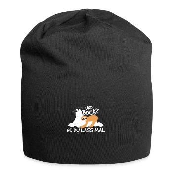 Faulenzen Chillen lustiges Motiv Faultier Spruch - Jersey-Beanie - Schwarz - Vorne