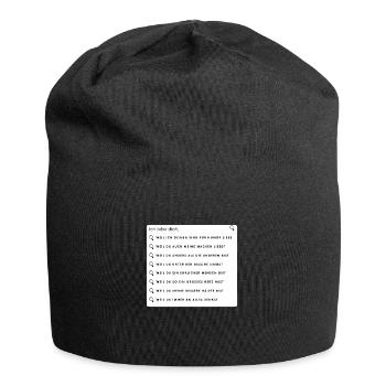 Deine Liebesbotschaften für jeden Tag - Jersey-Beanie - Schwarz - Vorne