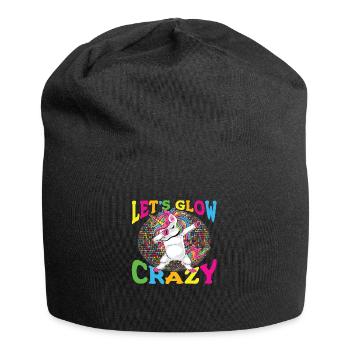 Licorne Let s Glow Crazy - Bonnet en jersey - noir - Devant