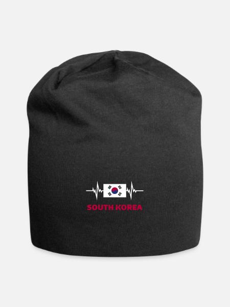 Südkorea Fußball 2022 Südkorea Herzschlag - Jersey-Beanie - Schwarz
