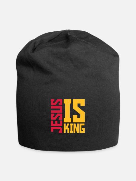 Citation de Jésus est roi - Bonnet en jersey - noir