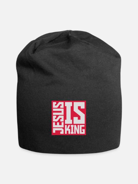 Citation de Jésus est roi - Bonnet en jersey - noir