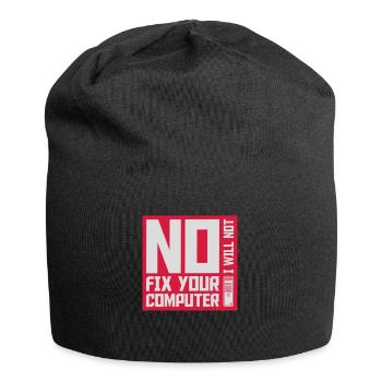 not fix your computer - Jersey Beanie - black - Front