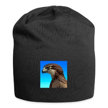 Adler, Alcon, Illustration - Jersey-Beanie - Schwarz - Vorne