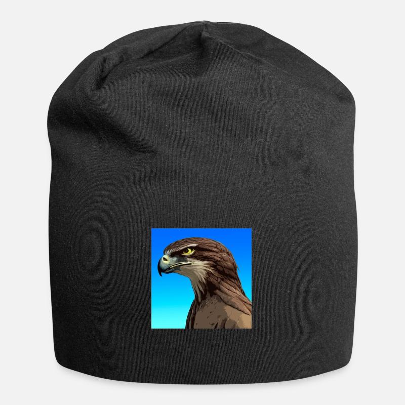 Eagle, Alcon, illustration - Jersey Beanie - black