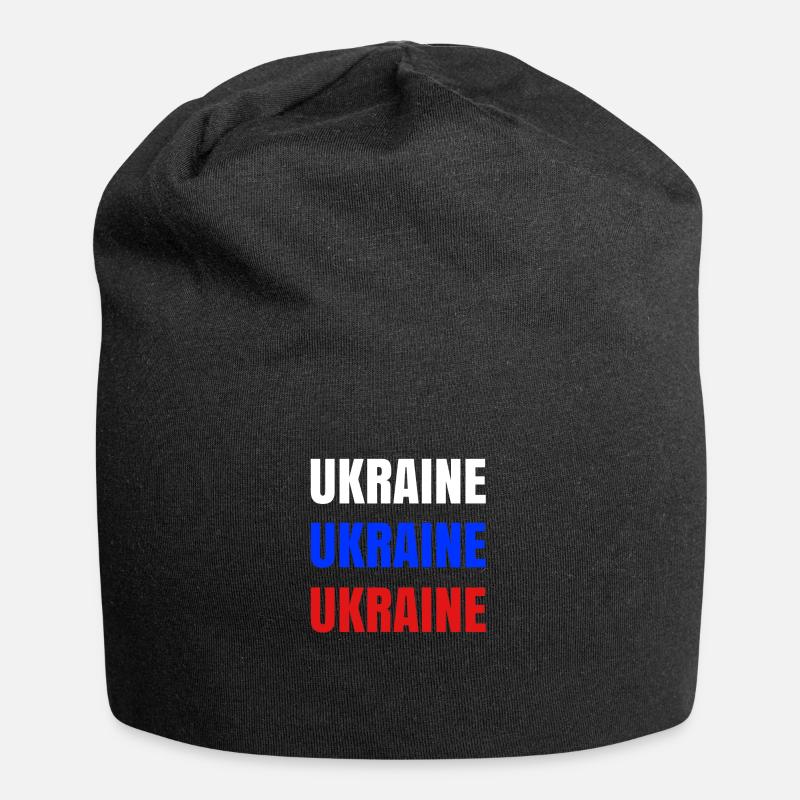 Ukraine Russian Flag - Jersey-Beanie - Schwarz