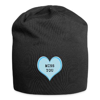 I miss you - Jersey Beanie - black - Front