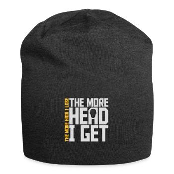 I get more head - Jersey Beanie - charcoal grey - Front
